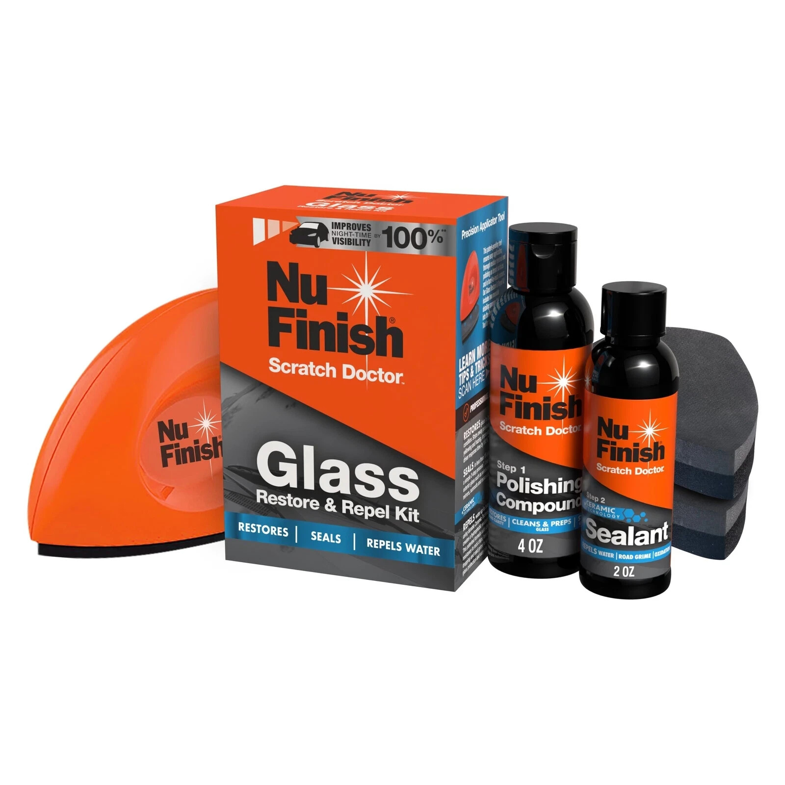 Nu Finish Glass Restore Kit – Windshield Polishing & Ceramic Sealant