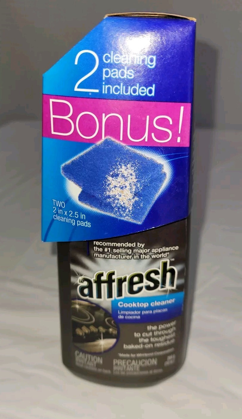 Affresh Cooktop Cleaner Made for Whirlpool 8 oz cleaner & 2 Cleaning Pads NEW
