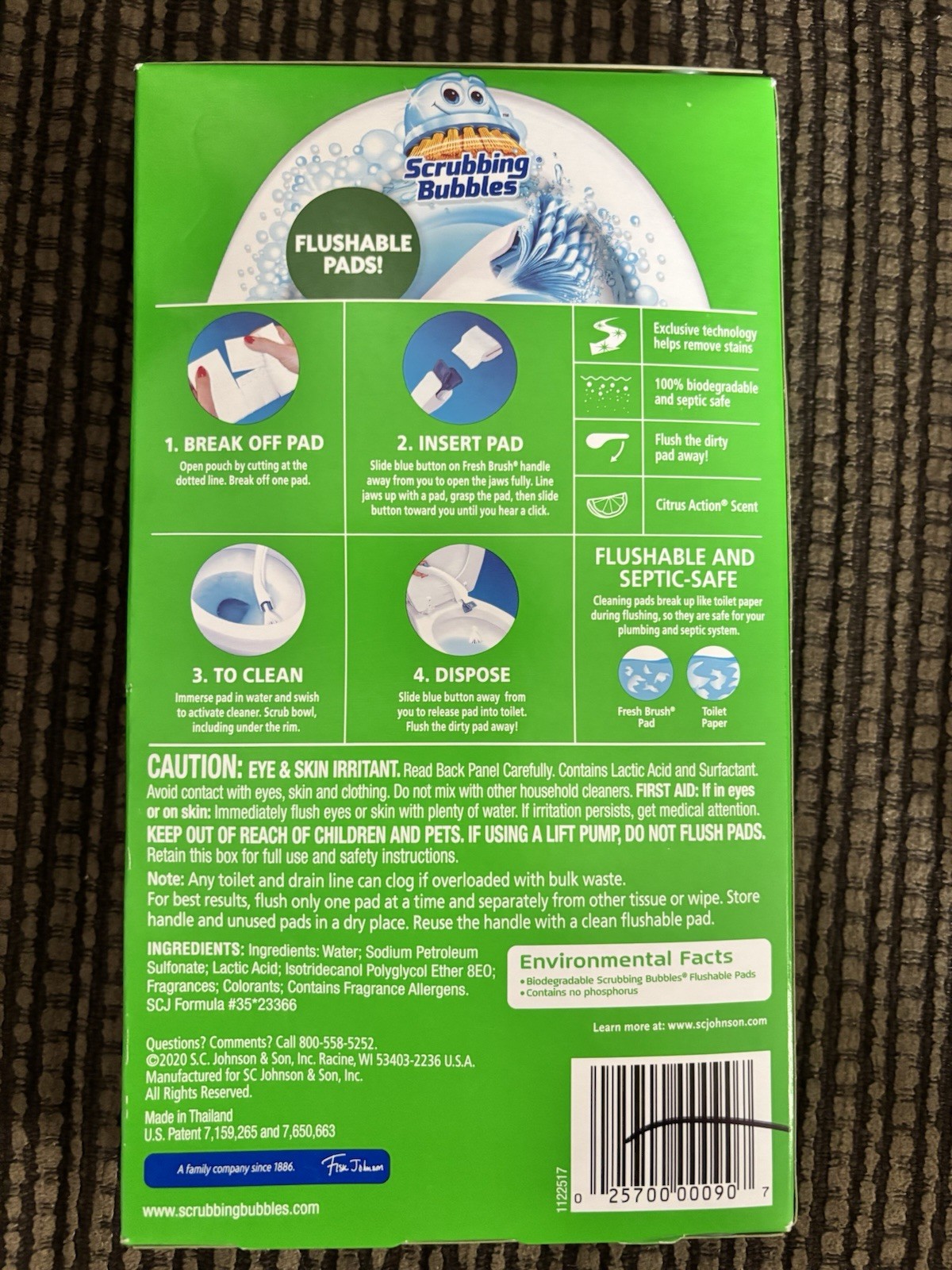 New Scrubbing Bubbles Fresh Brush Flushable Refills 30ct Toilet Pads 3 Boxes