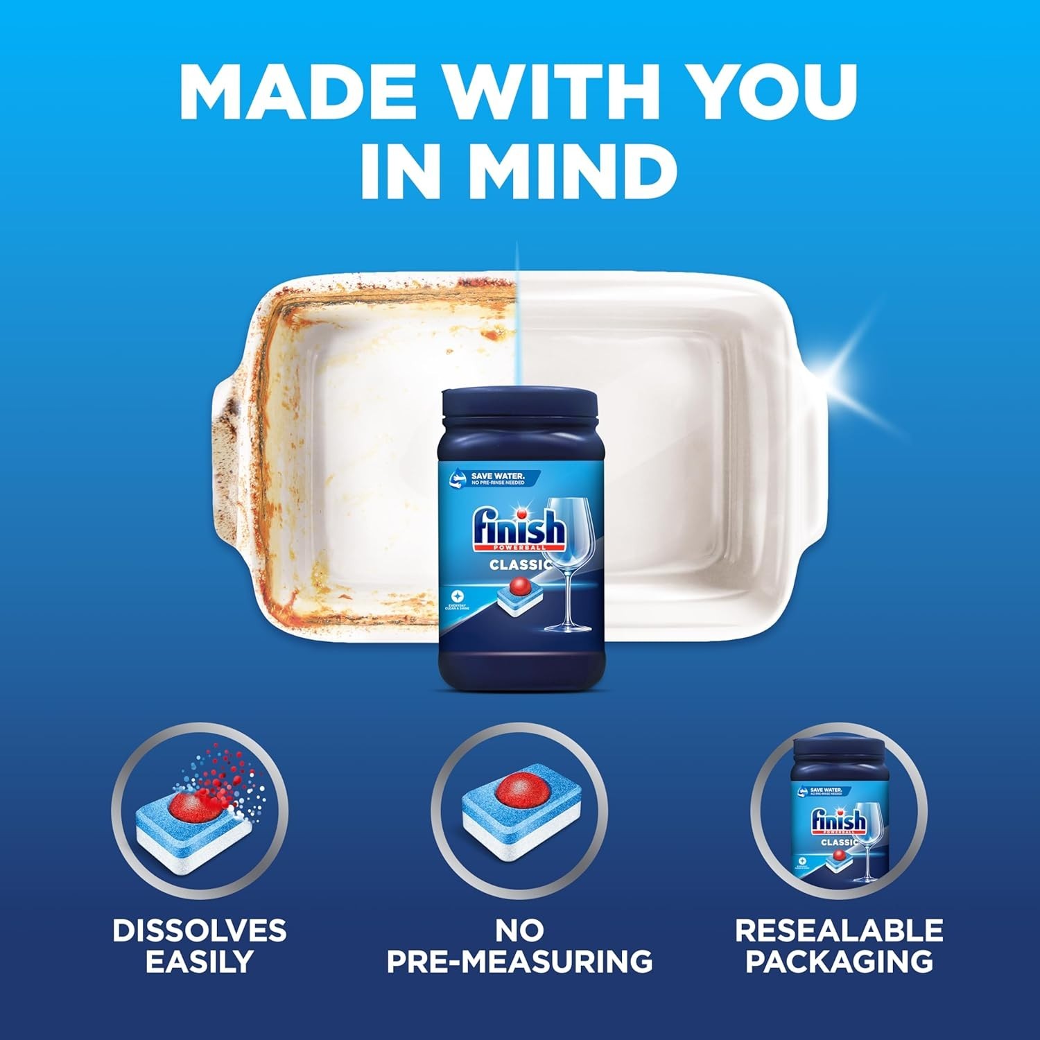 Finish: Powerball Dishwasher Detergent Pods – Unscented Tabs (84 Count)