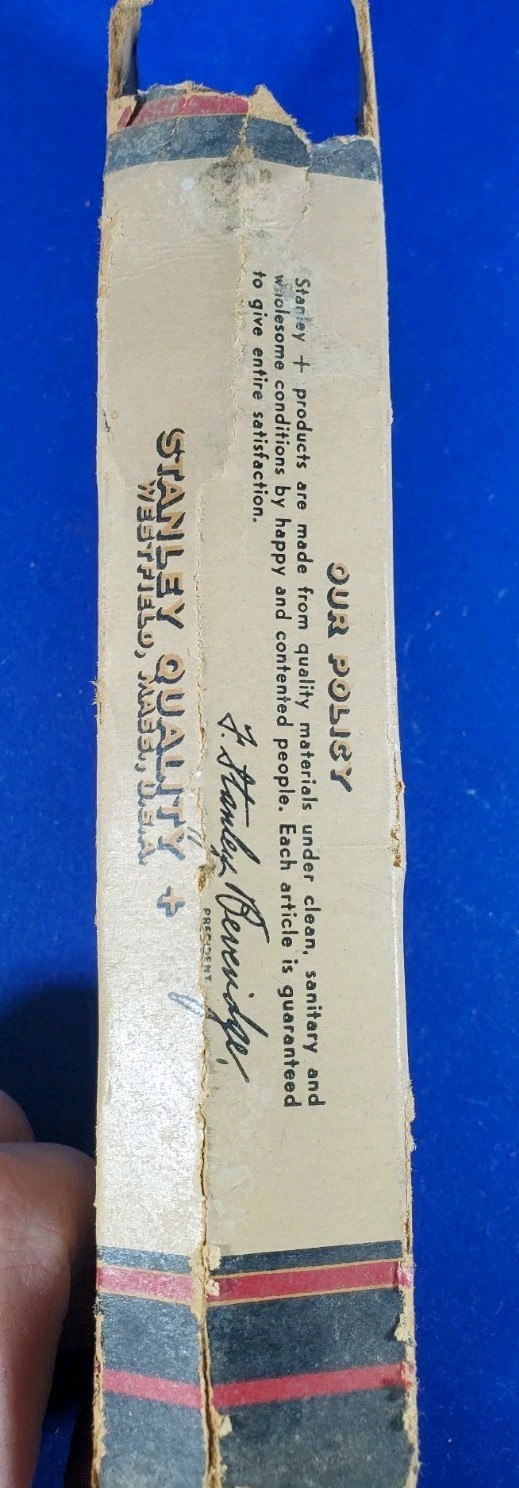 Stanley Magnetic Cleaner Red Black/Bakelite Upholstery Brush Original Box 1950s