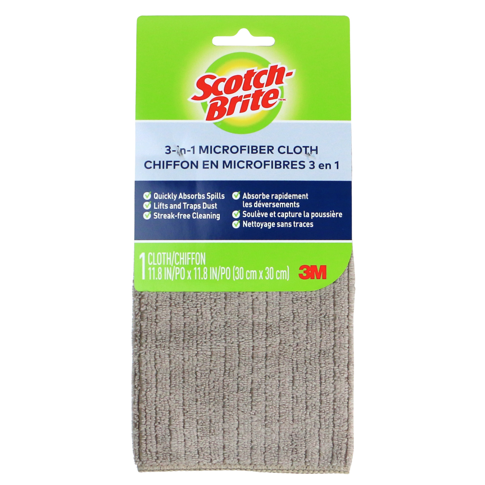 Scotch-Brite 3-in-1 Microfiber Cloth: 1-pack (Greige) 9070-GREIGE