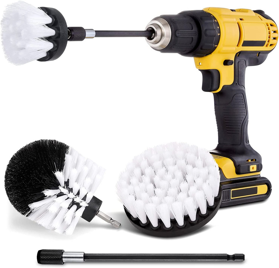 Drill Brush Car Detailing Set For Cleaning Boat Car Seat Carpet & Upholstery NEW