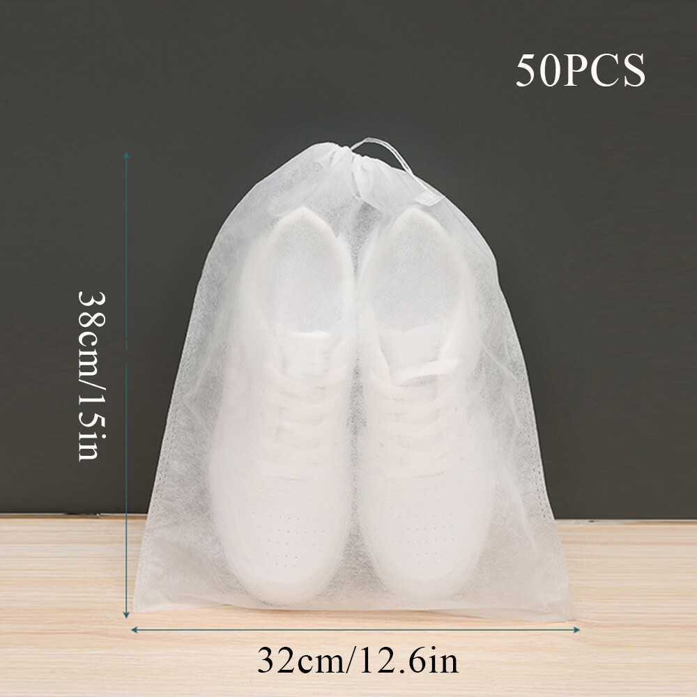 Shoe Storage Sundries Cover Shoe Cover Non-woven Bag Drawstring Storage Bag