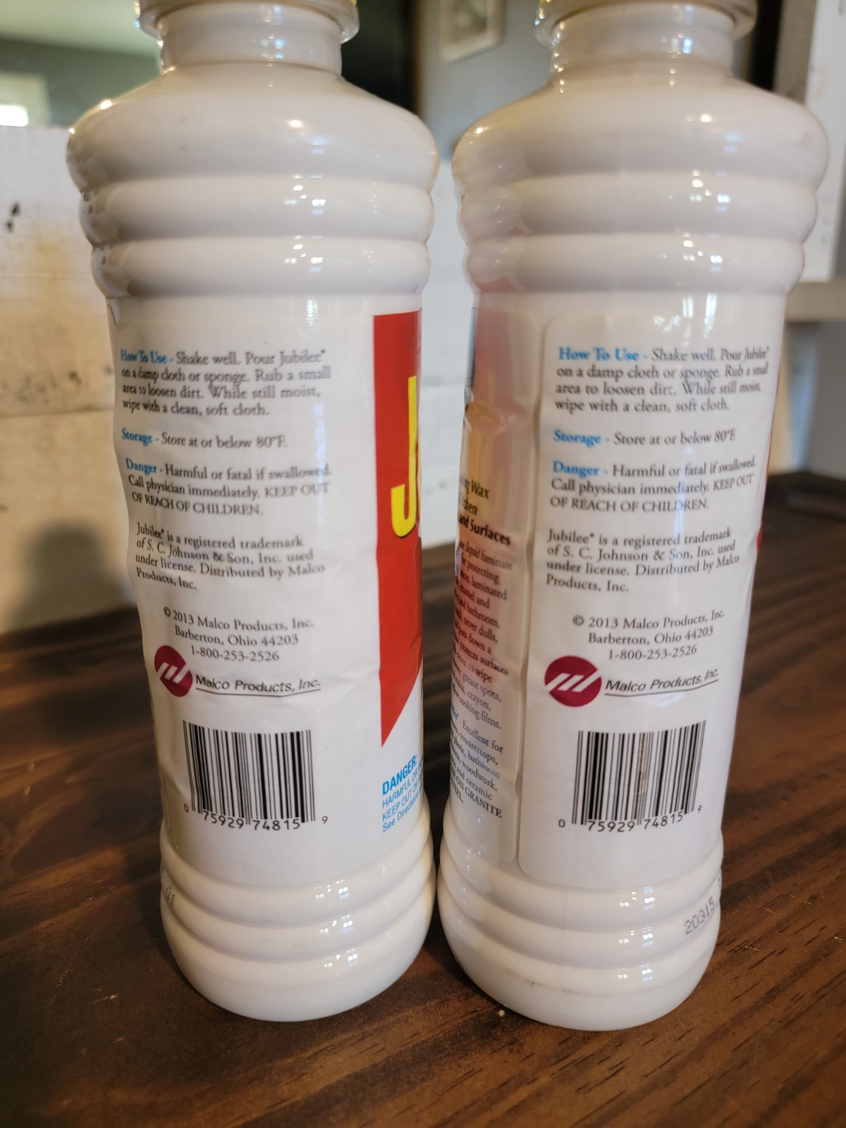 Jubilee Kitchen Wax – Lot Of Two 15 Fl Oz Bottles- New Sealed By Malco