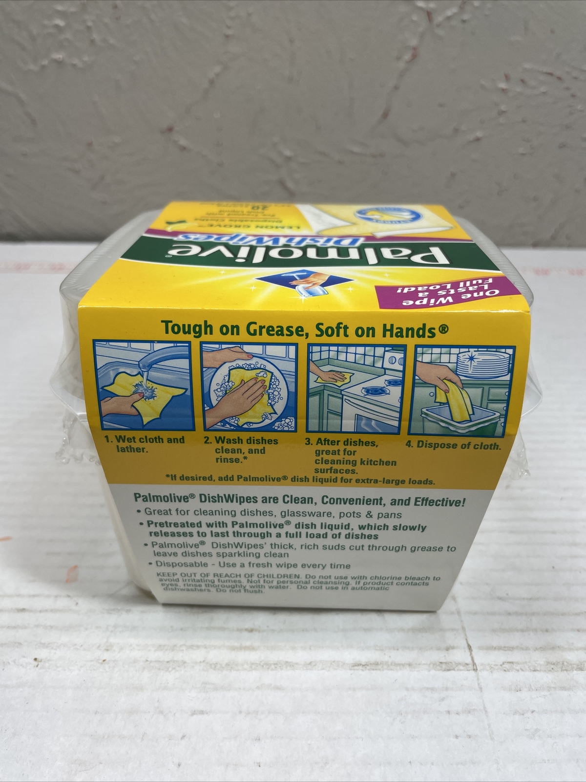 Palmolive Dish Wipes Lemon Pretreated Disposable Cloths Camping Discontinued