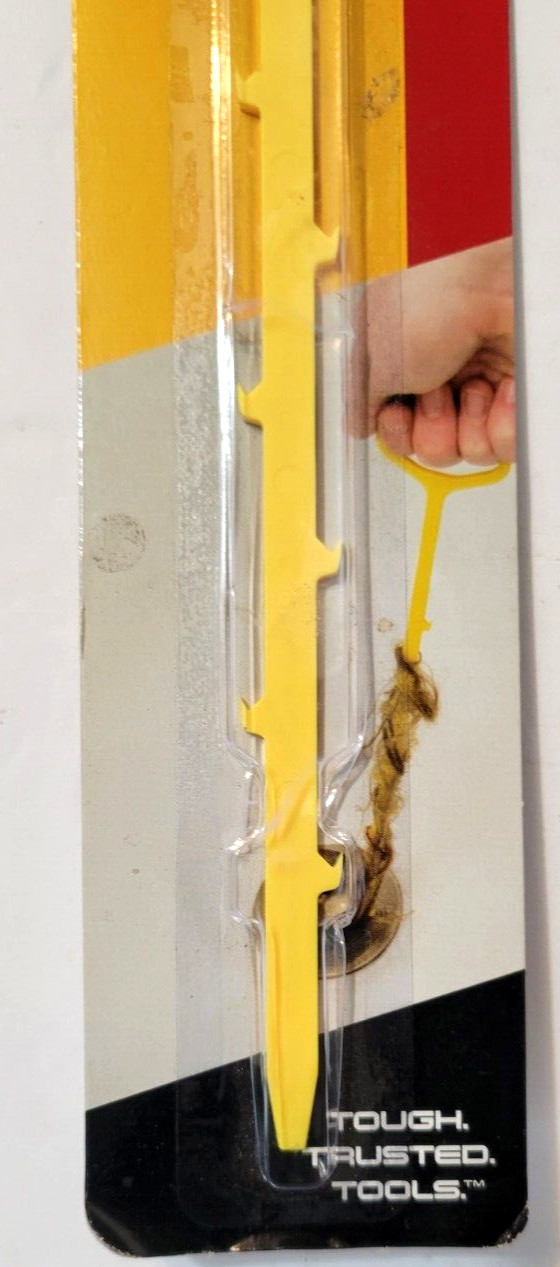Cobra Yellow Plastic Hair Snake Flexible Drain Cleaning Tool 20 in. NEW 00112BL