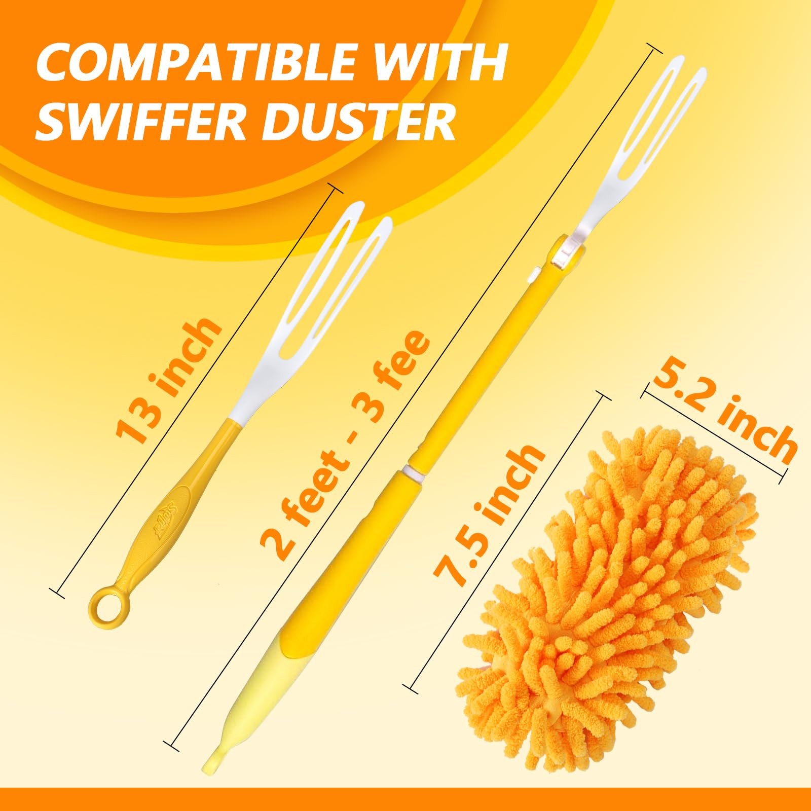 Reusable Duster Refill with Swiffer Duster Kit – Pet Heavy Duty Duster Refill…