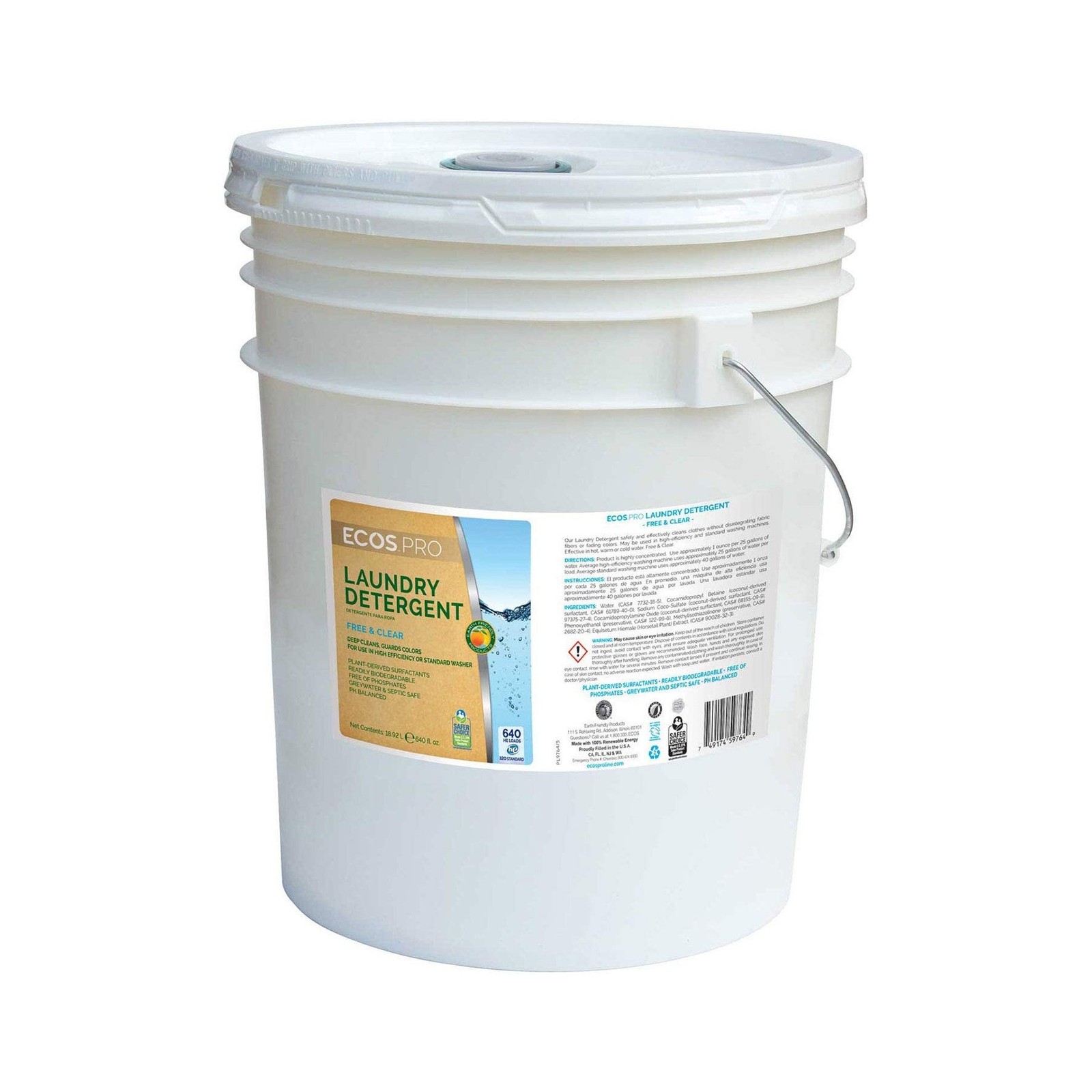 5 gal. Pail High Efficiency Liquid Laundry Detergent Unscented