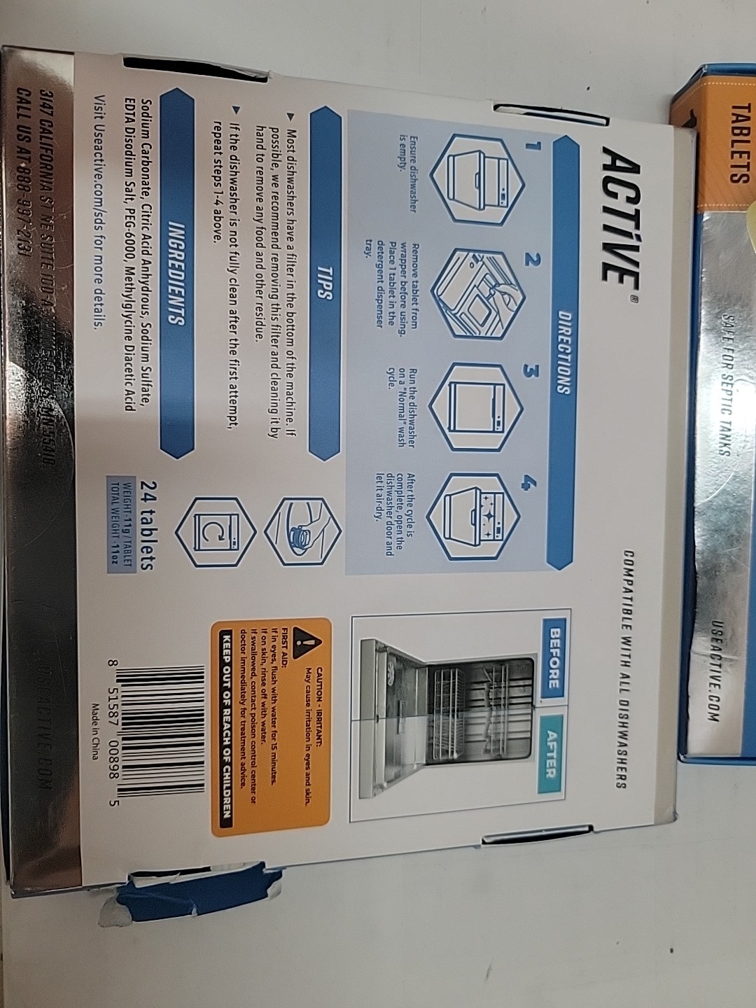 2x Dishwasher Cleaner And Deodorizer Tablets 24 Tablets Deep Cleaning