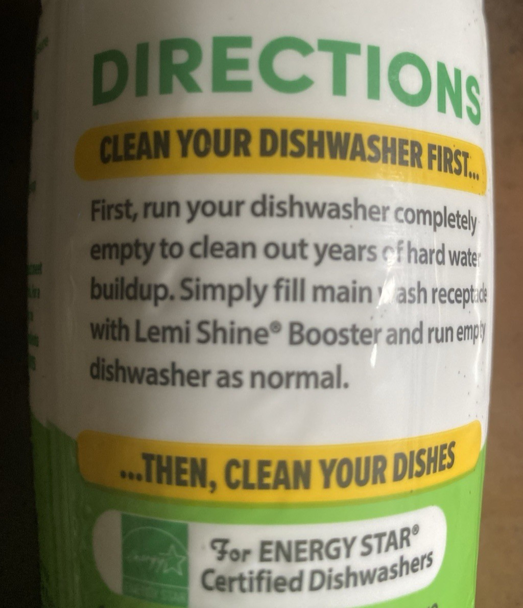 Lemi Shine Dish Detergent Dishwasher Booster Powder 12oz (2 Pack)