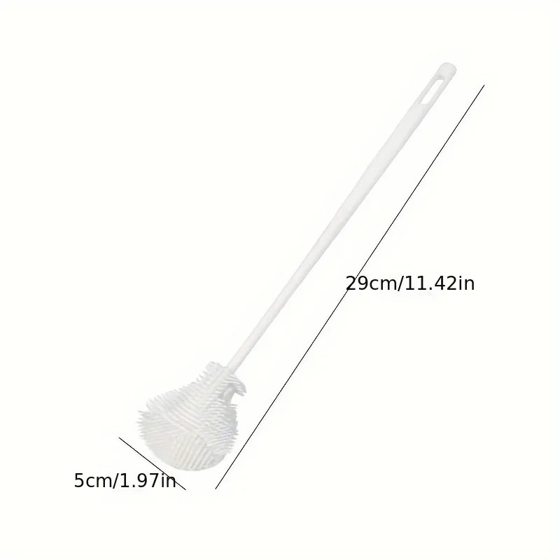 Foldable 360 degree silicone brush long handle reusable for bottles cups