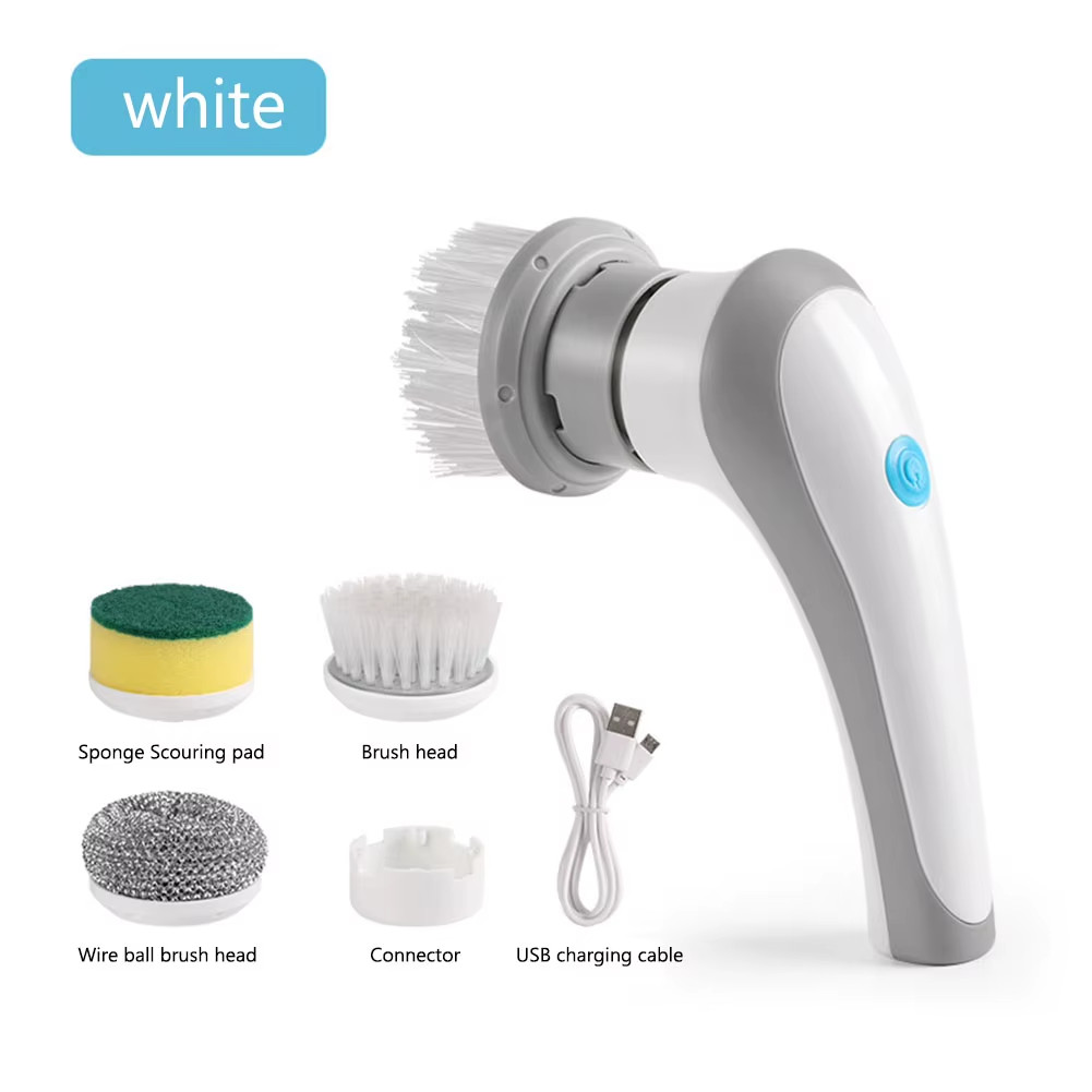 Electric Spin Scrubber Cordless Cleaning Brush Portable Shower Cleaning Brush