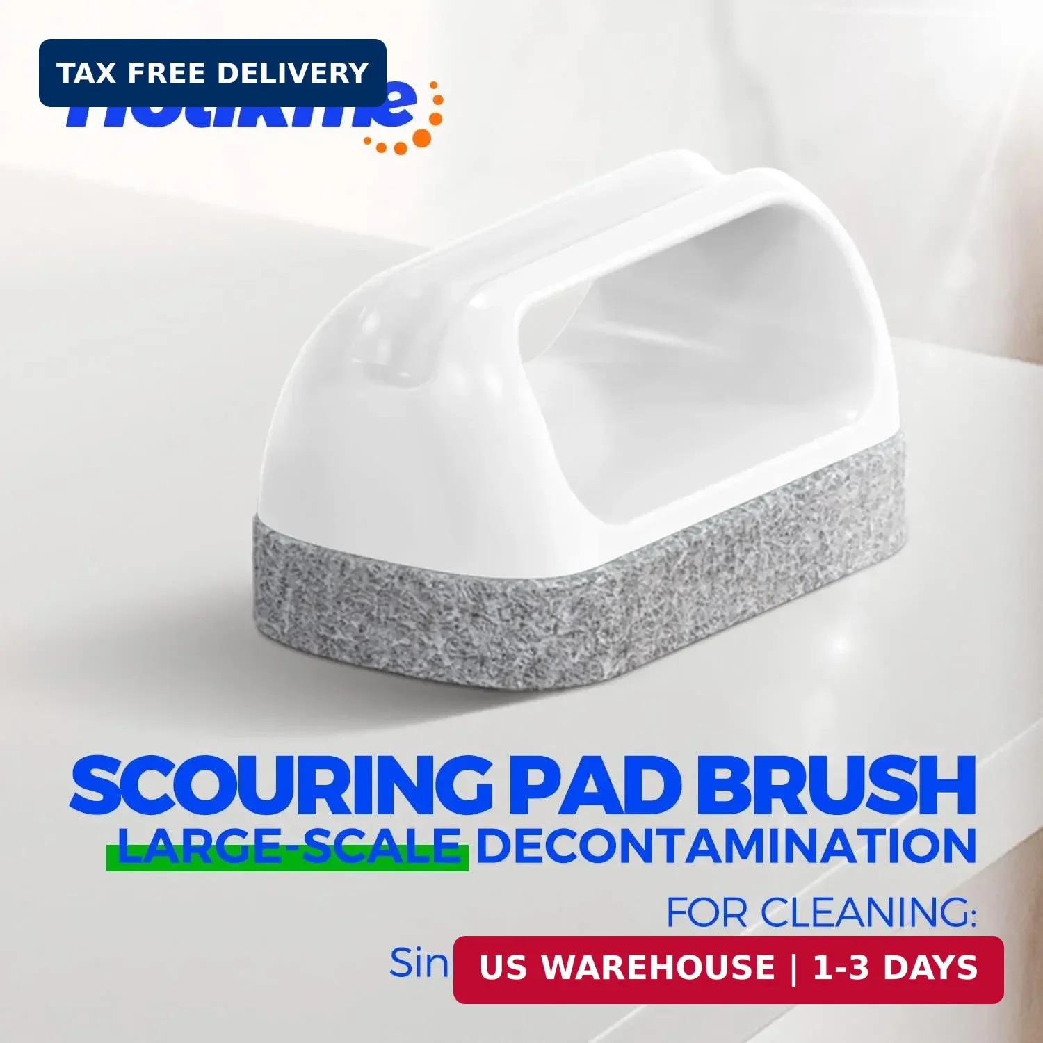 Holikme 7 Pack Deep Cleaning Brush Set, Scrub Pads with Scraper Tip for Pool Wal