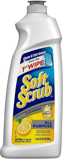 Soft Scrub All Purpose Surface Cleanser, Lemon, 24 Fluid Ounces