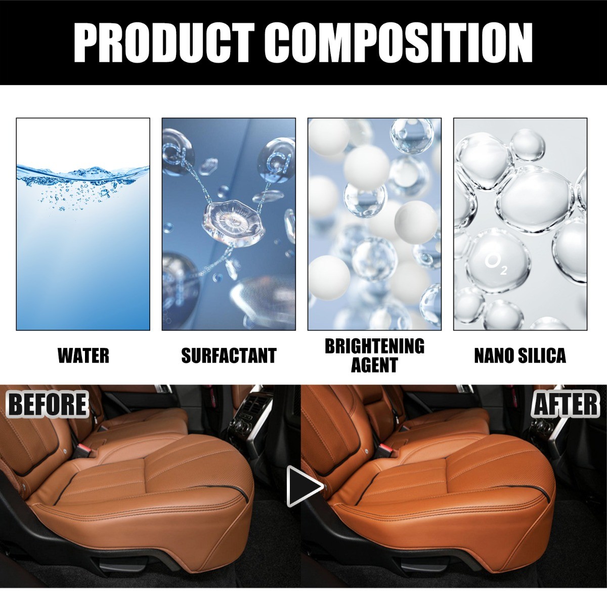 Car Interior Coating Spray Dashboard Cleaner Polish UV Protection & Shine