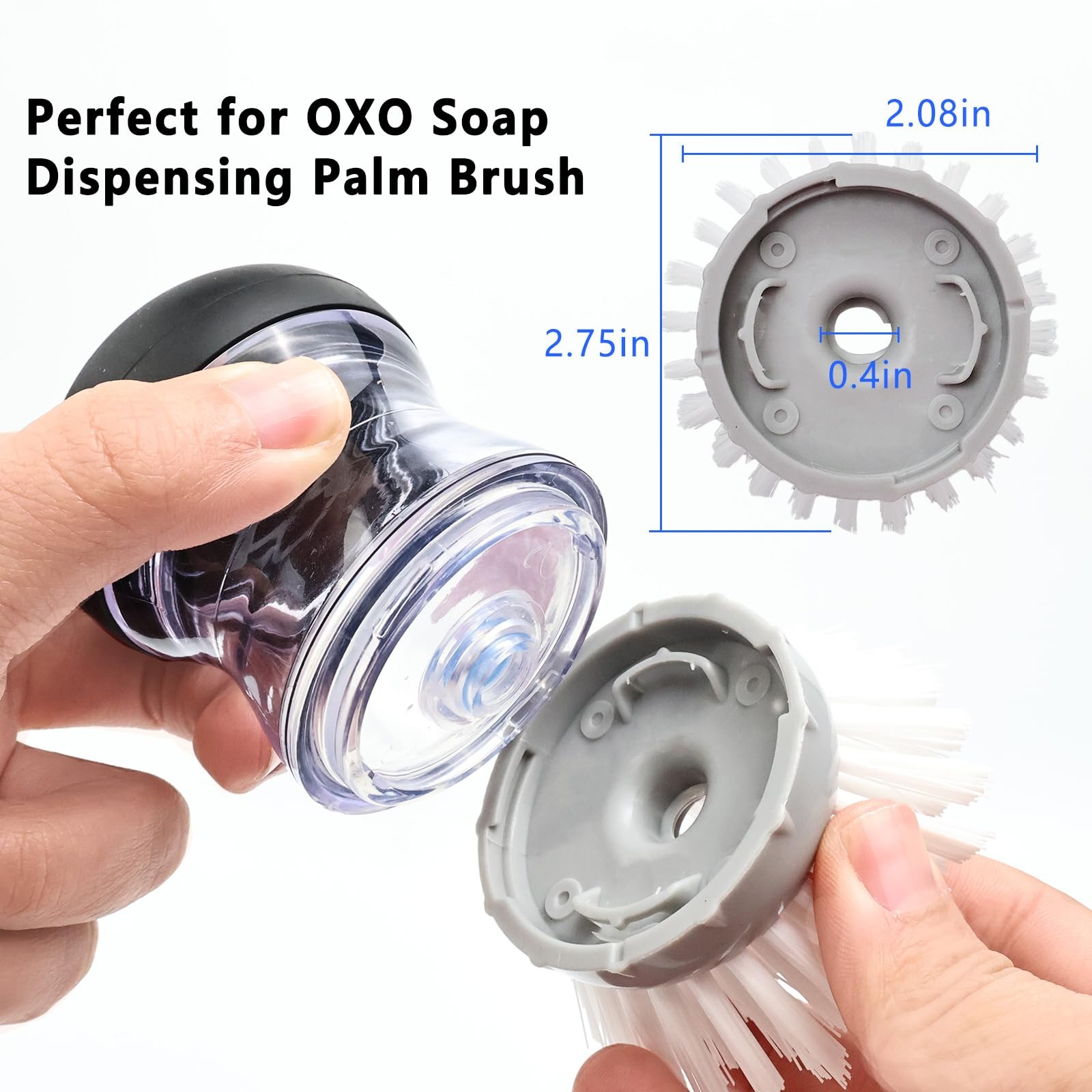 4 Pack Brush Refills for OXO Dish Brush Refill B, Brush Head OXO Dish Brush H…