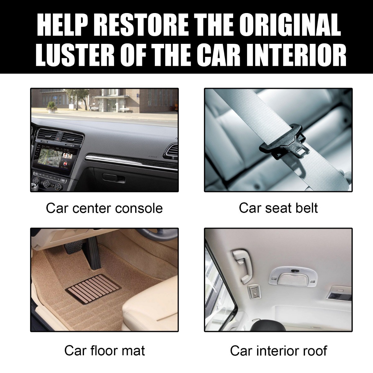 Car Interior Coating Spray Dashboard Cleaner Polish UV Protection & Shine