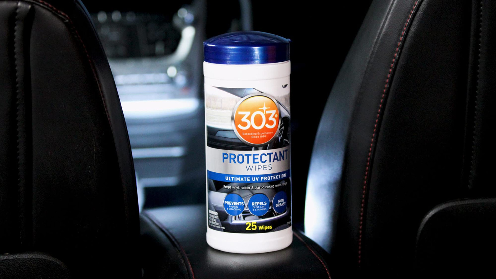 303 Automotive Protectant Wipes 25 Count UV Shielding Car Cleaning Wipes