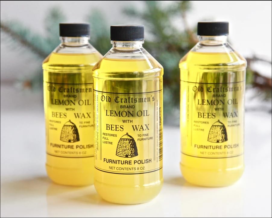 Old Craftsmen’s Lemon Oil with Bees Wax Wood Furniture Polish 8oz