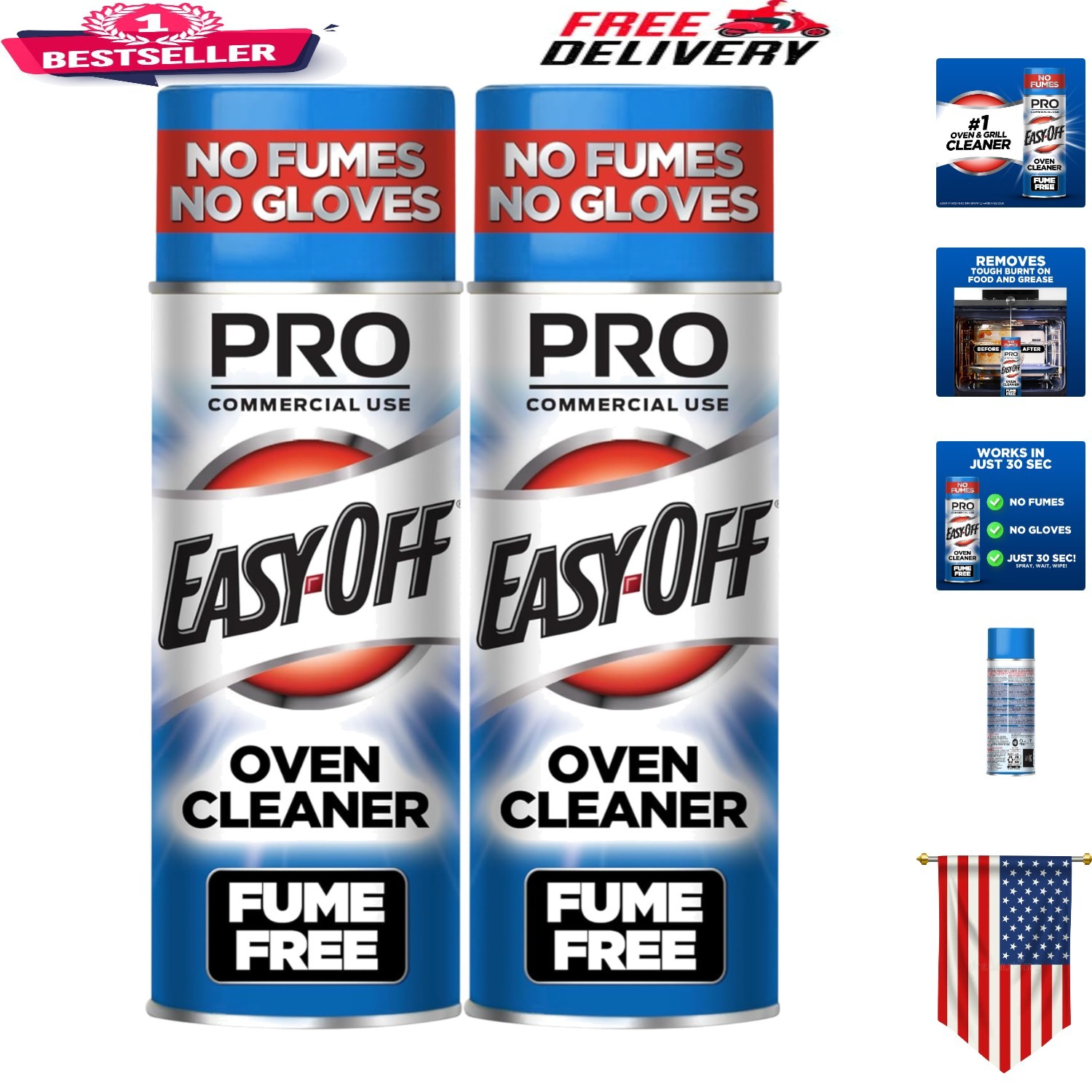 NSF Certified Easy-Off Pro Fume Free Oven Cleaner, 48oz – Ideal for Everyday Use