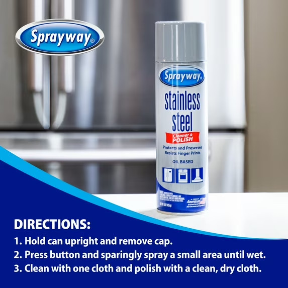 Sprayway 15 Ounce Stainless Steel Cleaner and Polish