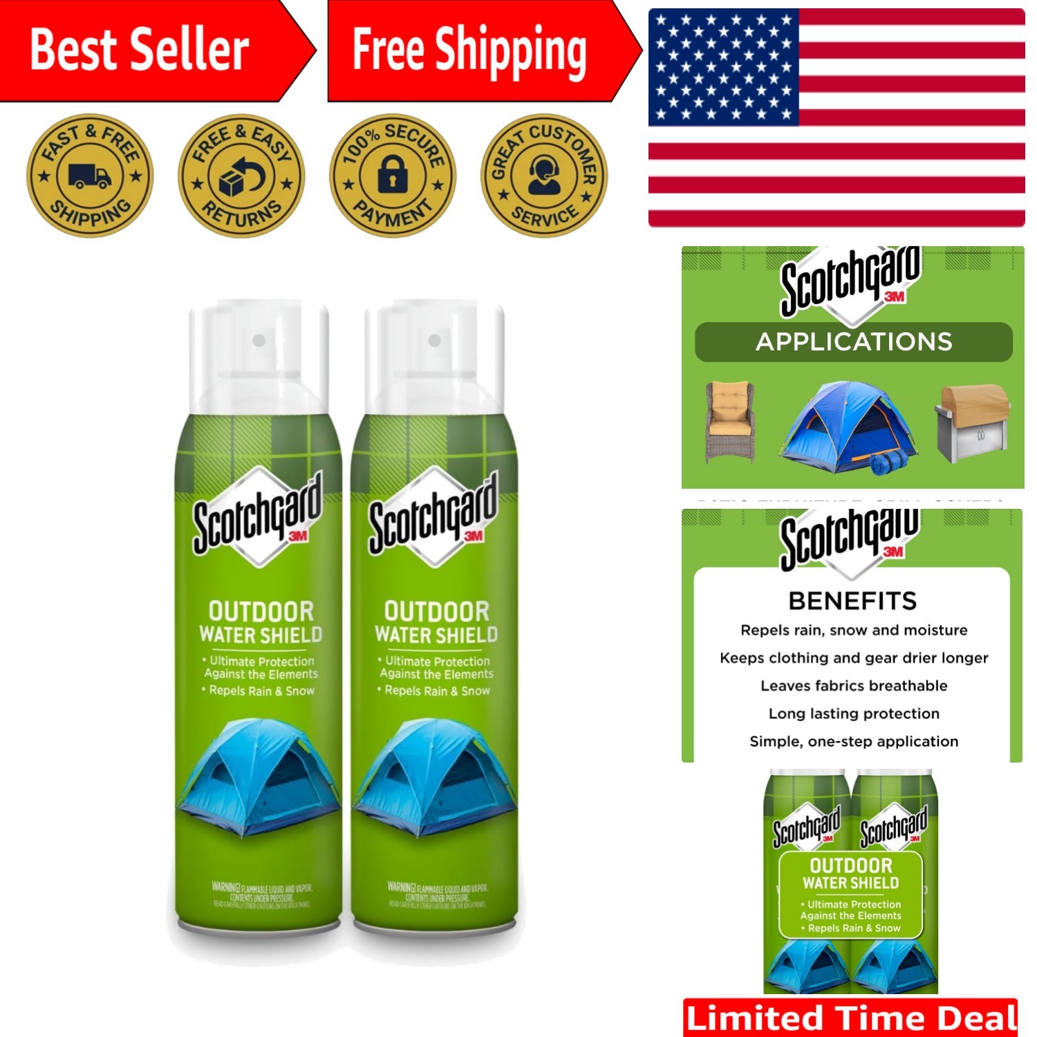 Scotchgard Outdoor Water Shield Spray – Reliable Waterproofing for Spring/Summer