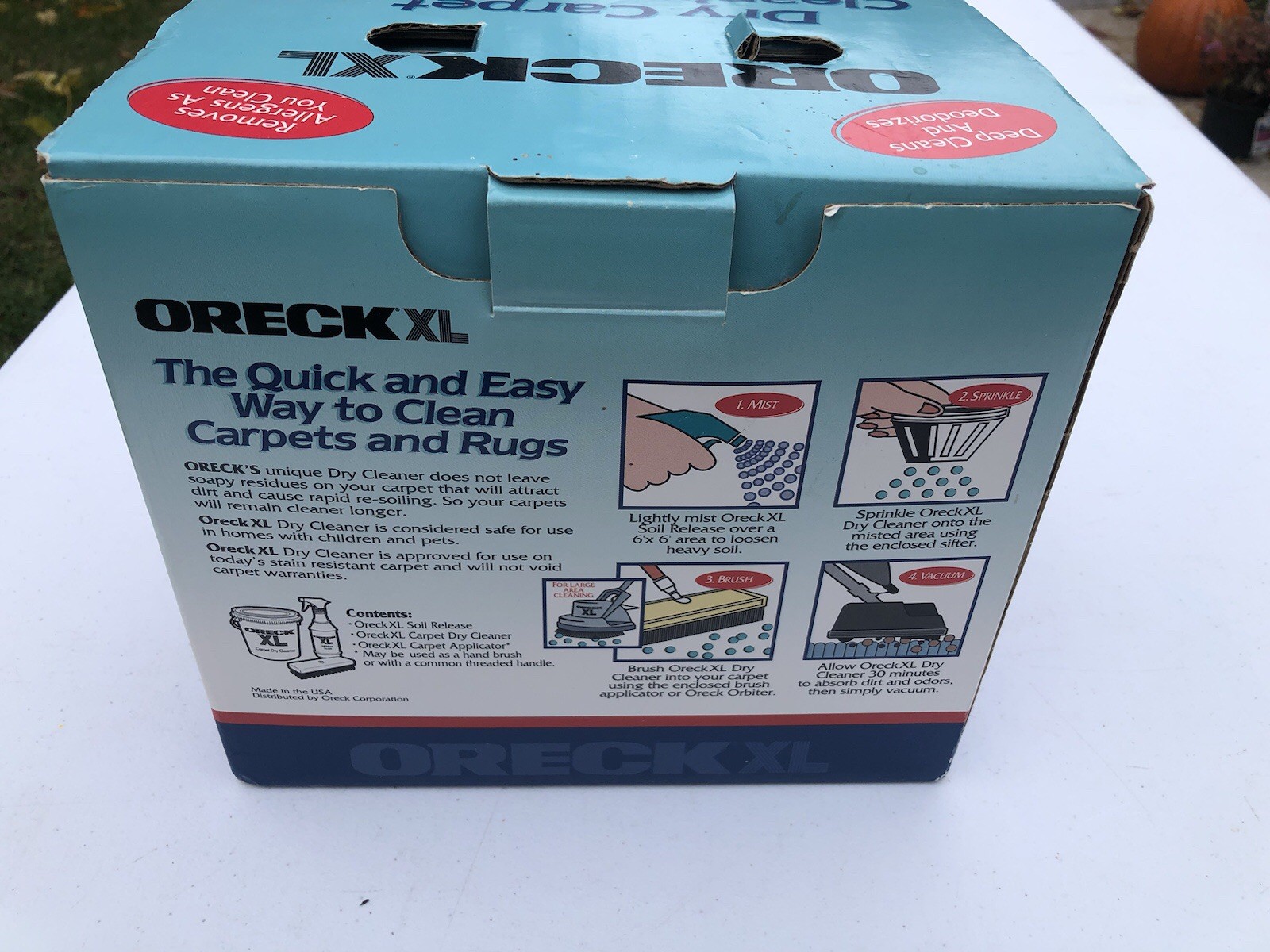 Oreck XL Dry Carpet Cleaning System Deep Clean Spray Rugs & Carpets