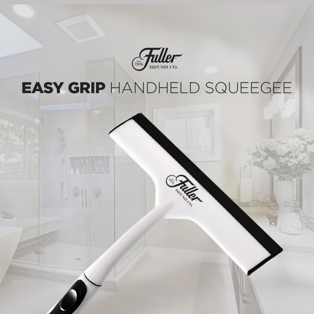 Easy Grip Handheld Squeegee – for Shower Walls, Doors, Tub Surfaces