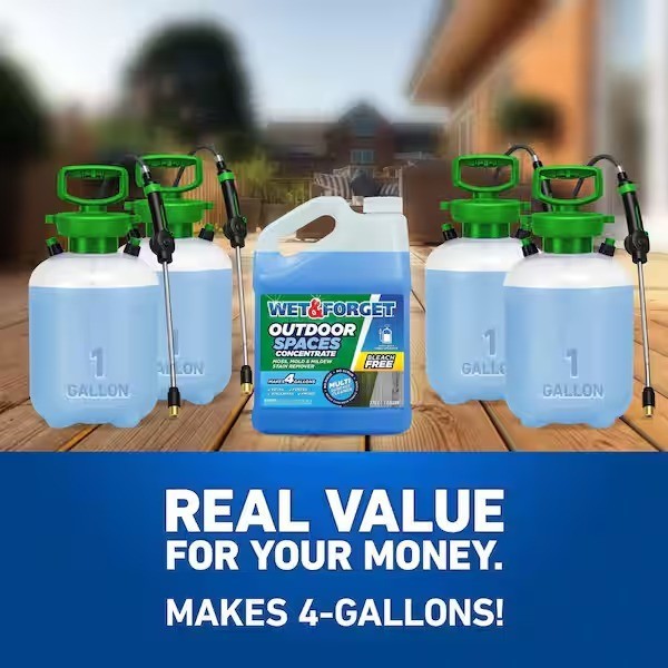 1 Gallon Moss Mold Mildew Stain Remover Concentrate Outdoor Heavy Duty Cleaner