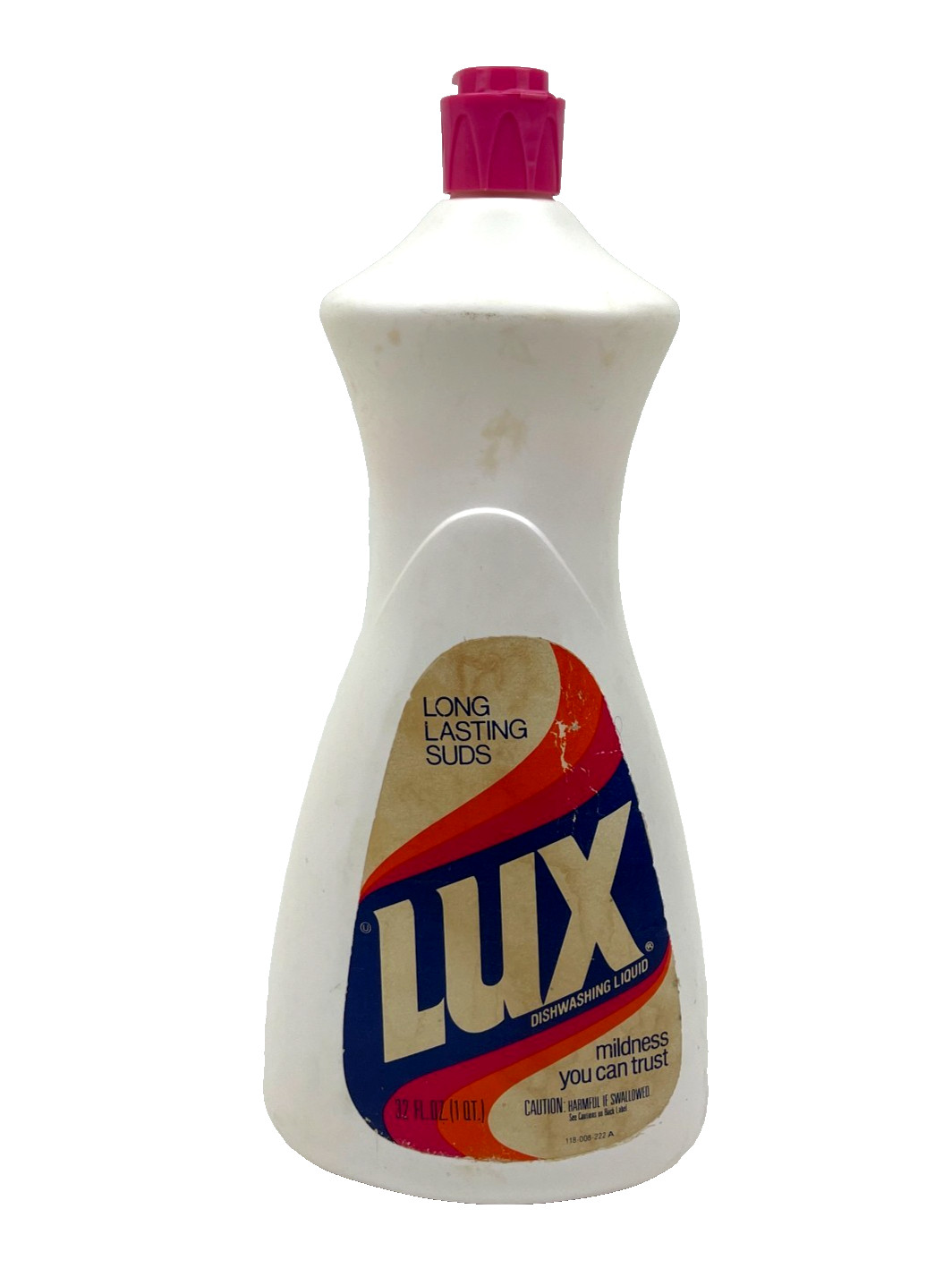 Vtg 1980’s Lever LUX Dishwashing Liquid Dish Detergent 32 Ounces Prop! 95% Full
