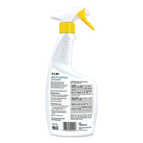 CLR PRO Multi-Purpose Cleaner, Lemon Scent, 32 oz Bottle, 6/Carton