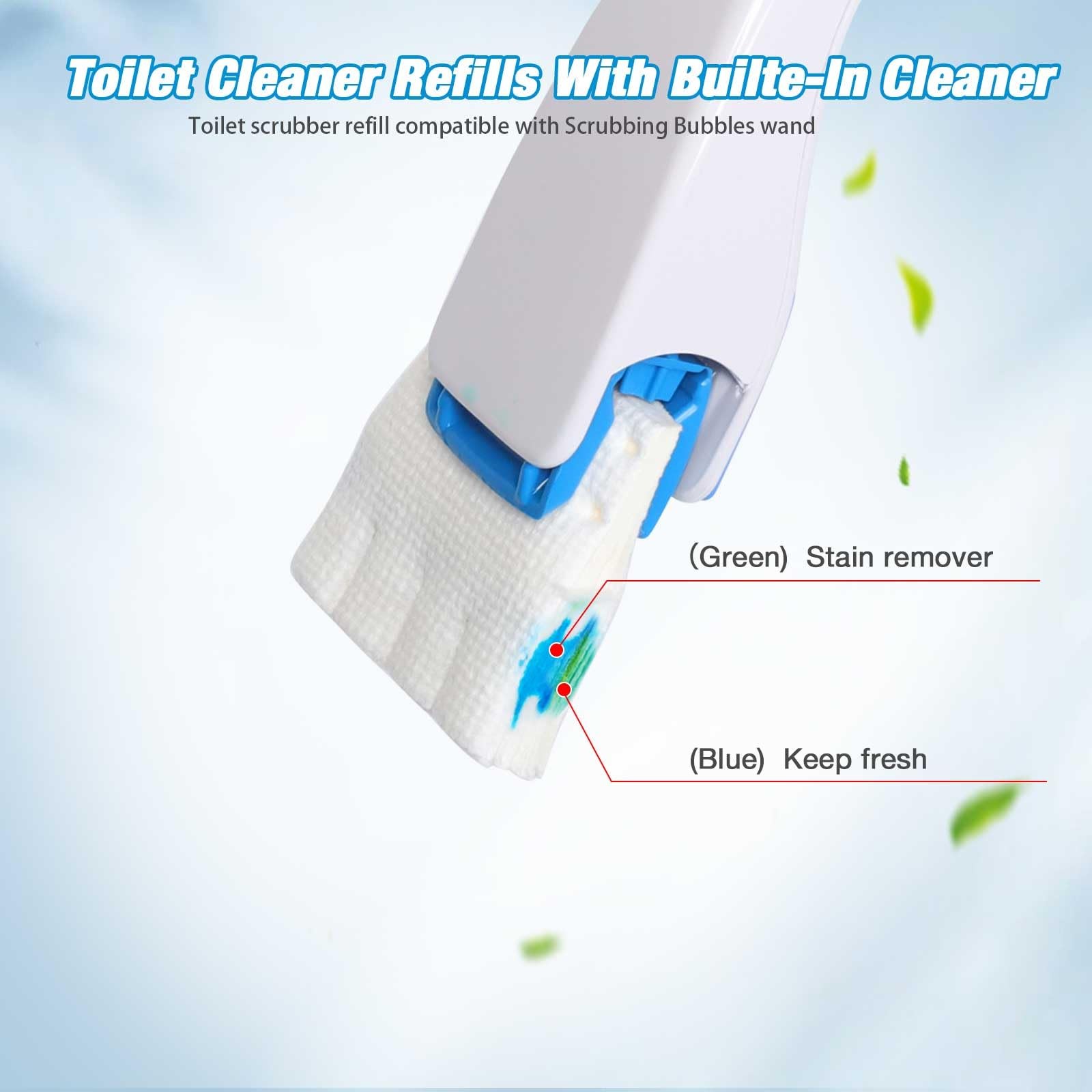 Toilet Cleaner Refill Pads 72ct Disposable Scrubber Refill Fresh Bowl Pads fo…