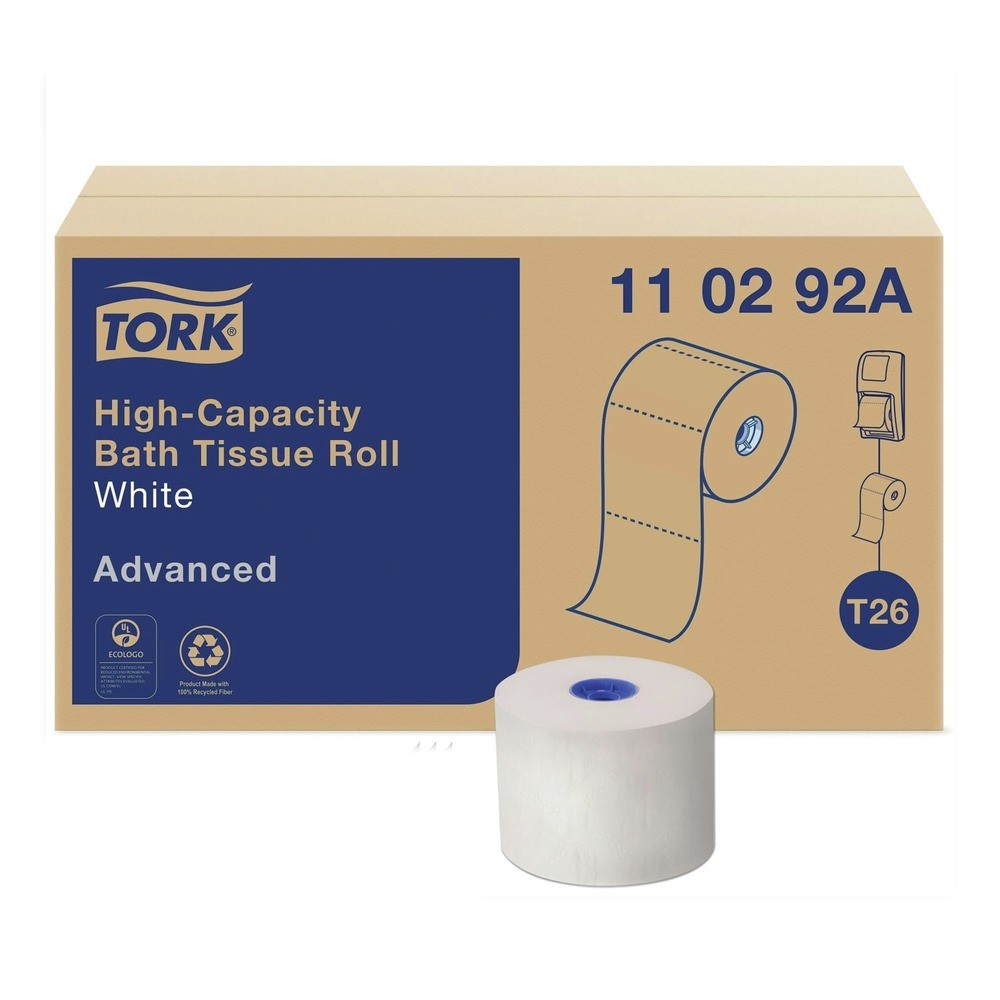 Tork 110292A 2-Ply Septic Safe Adv High Cap Bath Tissue – White (36/Carton) New