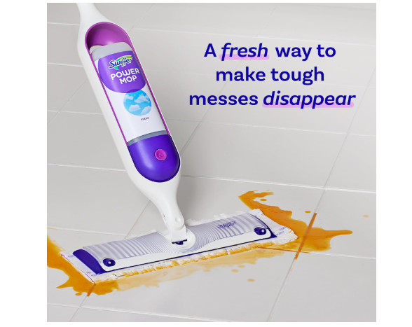 Swiffer Power Mop Floor Cleaning Solution Fresh Scent Floor Cleaner,25.3 oz, 2x.
