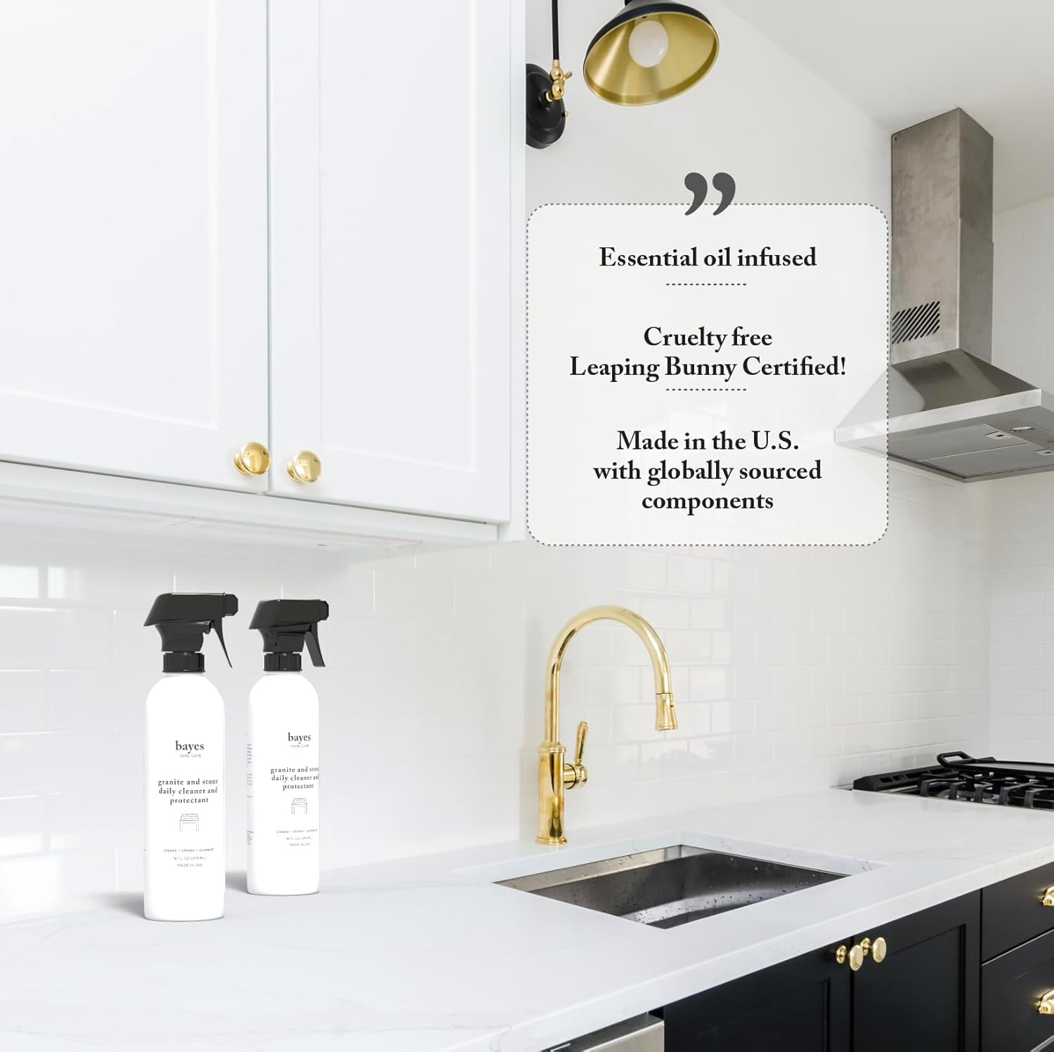 Granite and Stone Daily Cleaner and Protectant – Cleans, Shines, and Protects –