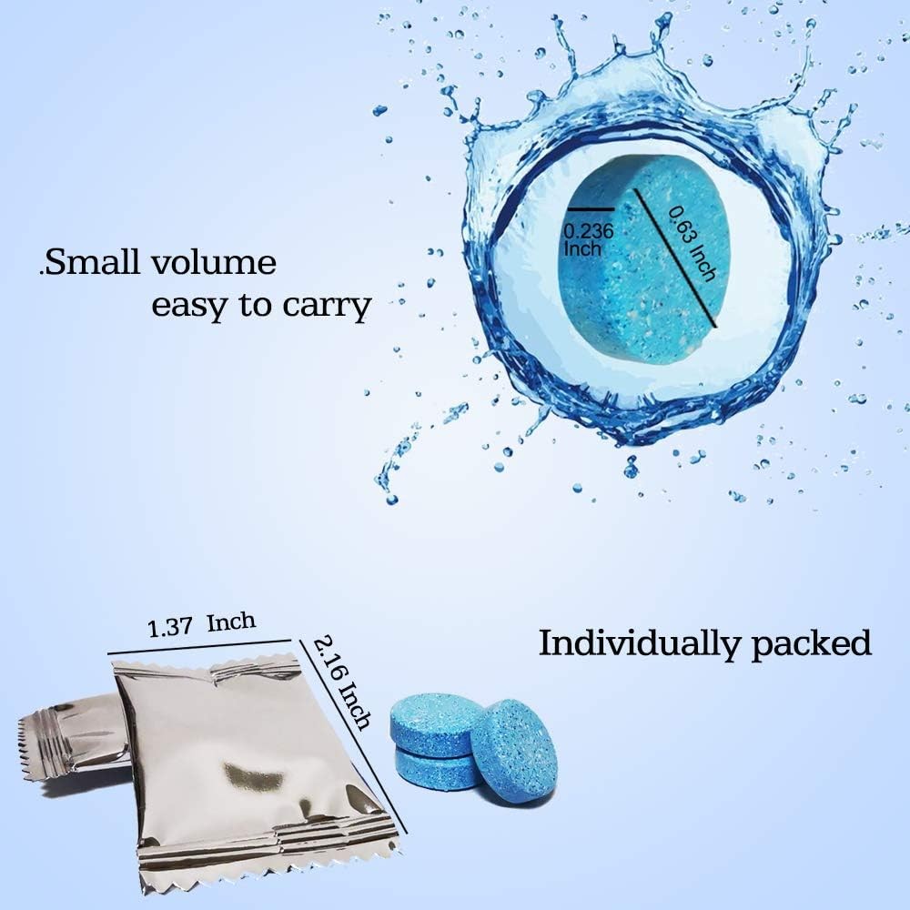 50 Pcs Windshield Washer Fluid Tablets, Wiper Fluid – Makes 52.5 Gallons Total!
