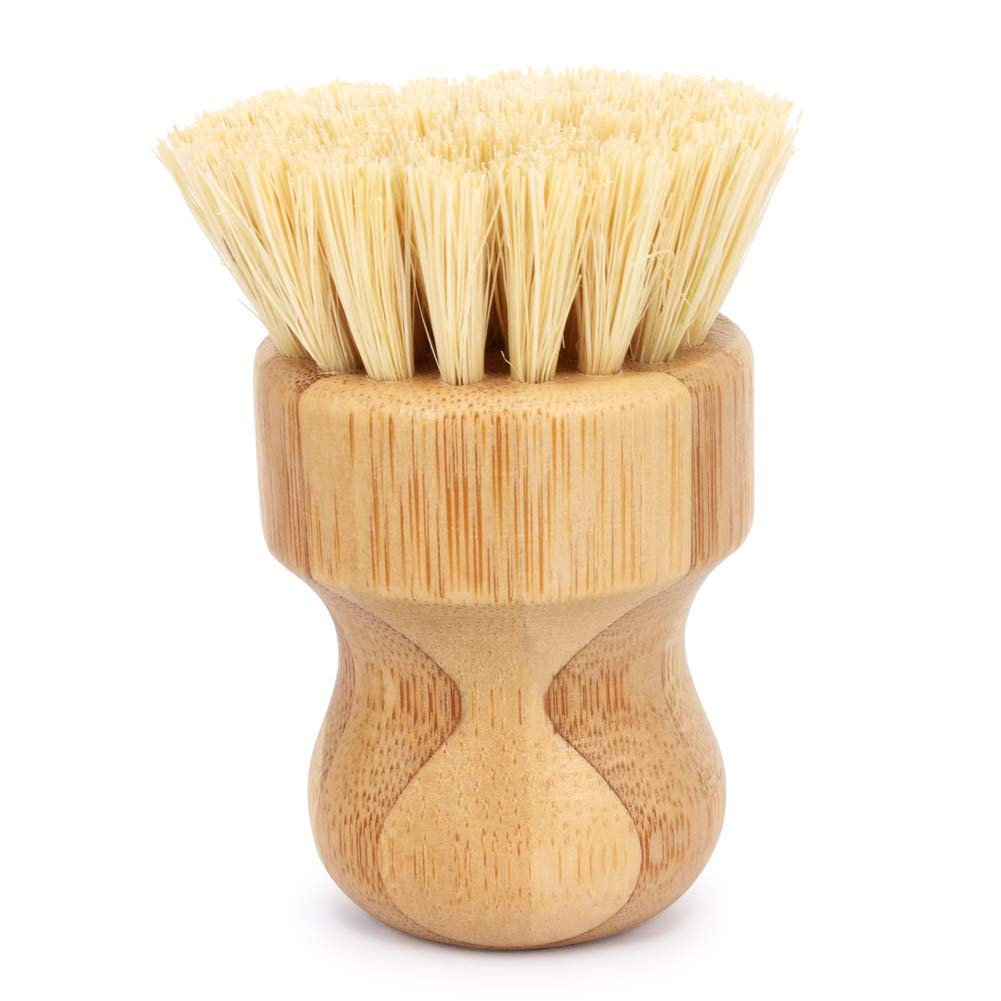 Natural Kitchen Brush Bamboo Dish Scrub Brush, Ezeso Cleaning Brush Set 4 Pie…
