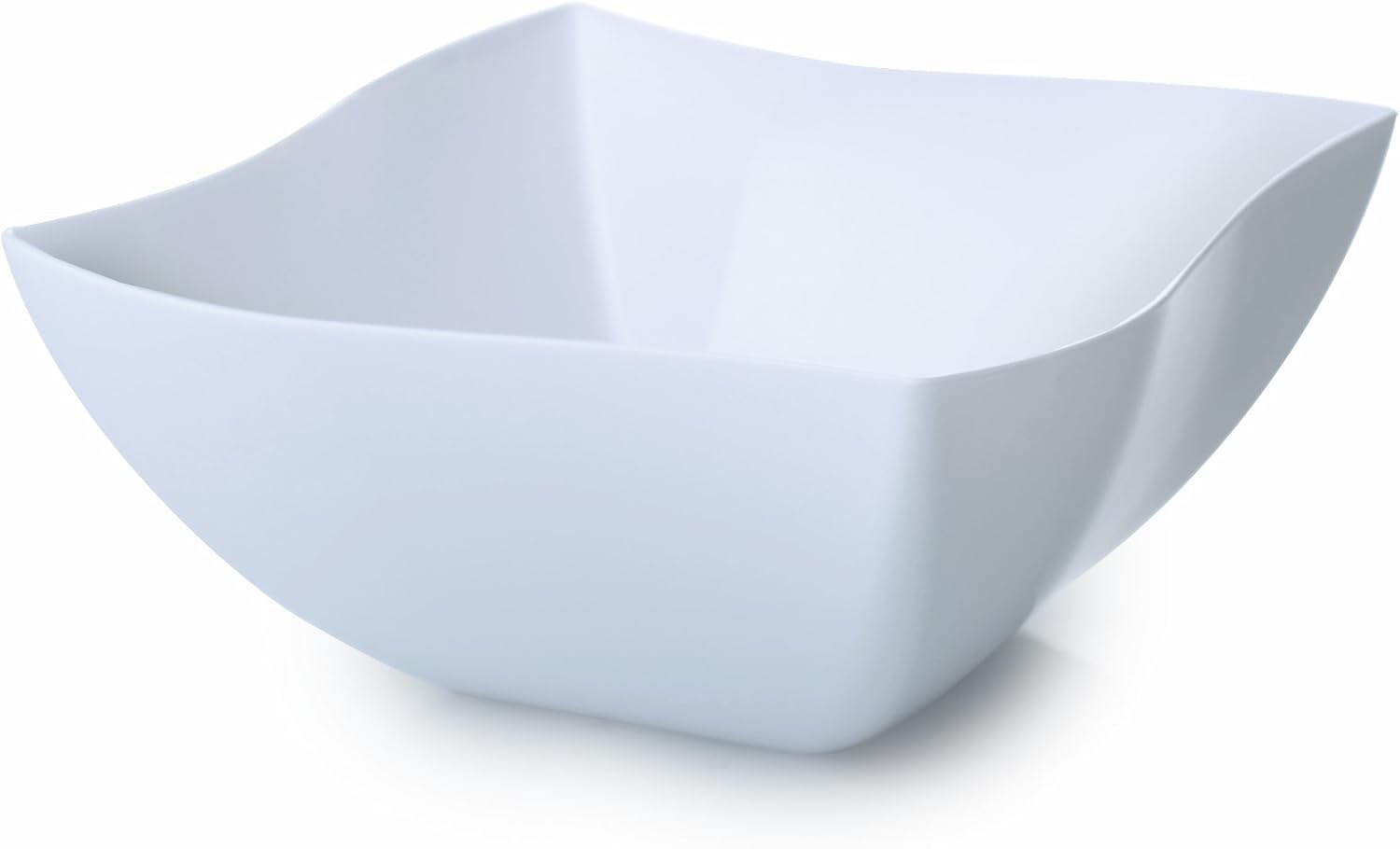 Fineline Settings Wavetrends White China-Like Square 16 oz. Serving Bowl 80 Pi