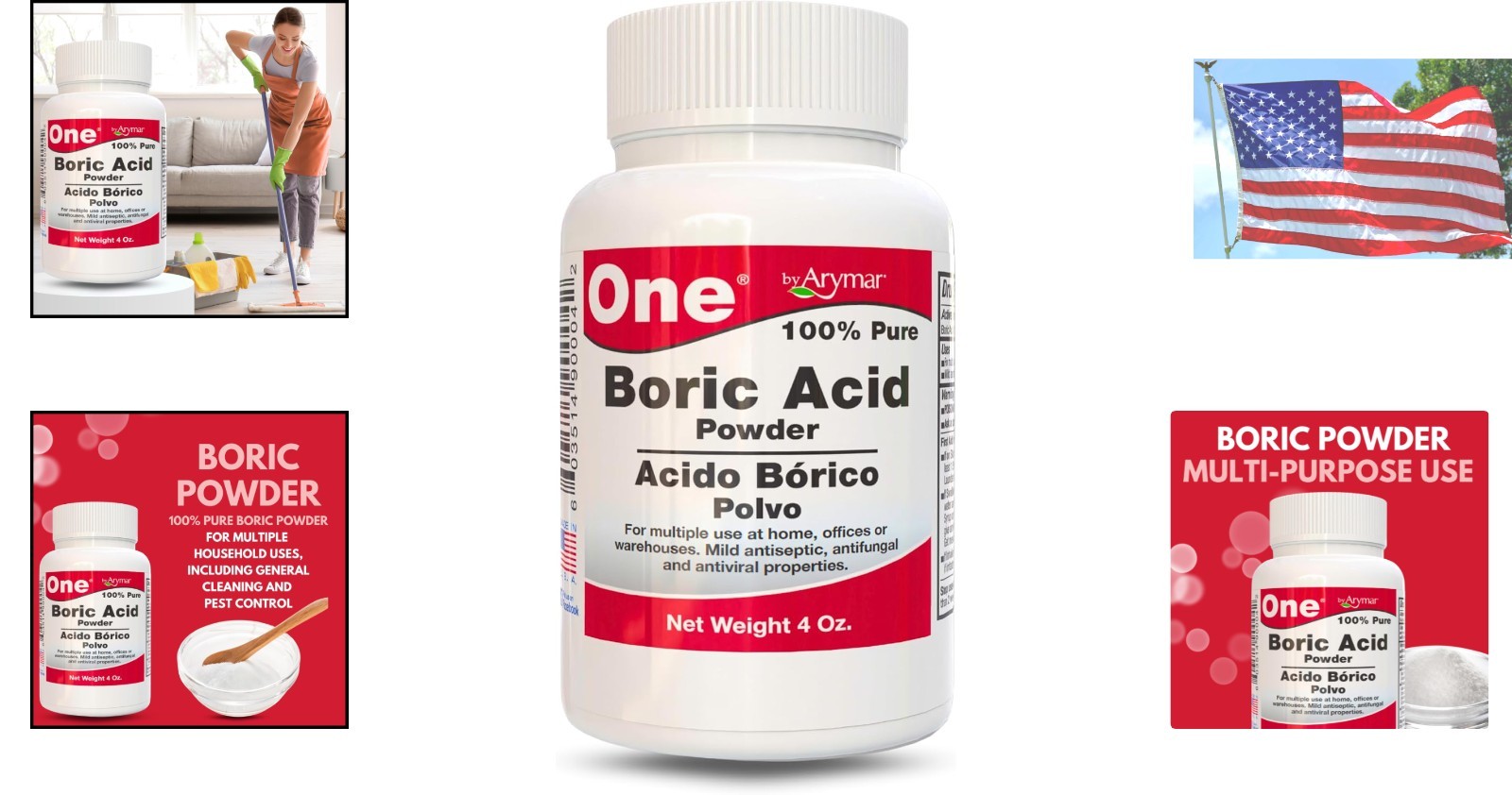 Multipurpose Boric Acid Powder – Unscented 4 Oz Solution for Home Freshening