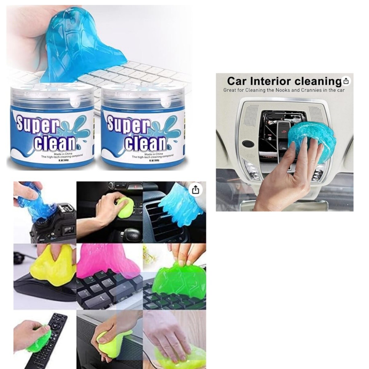 (2Pack) Super Clean Magic Gel Cleaning Solution Eco-Friendly Reusable Silica Gel