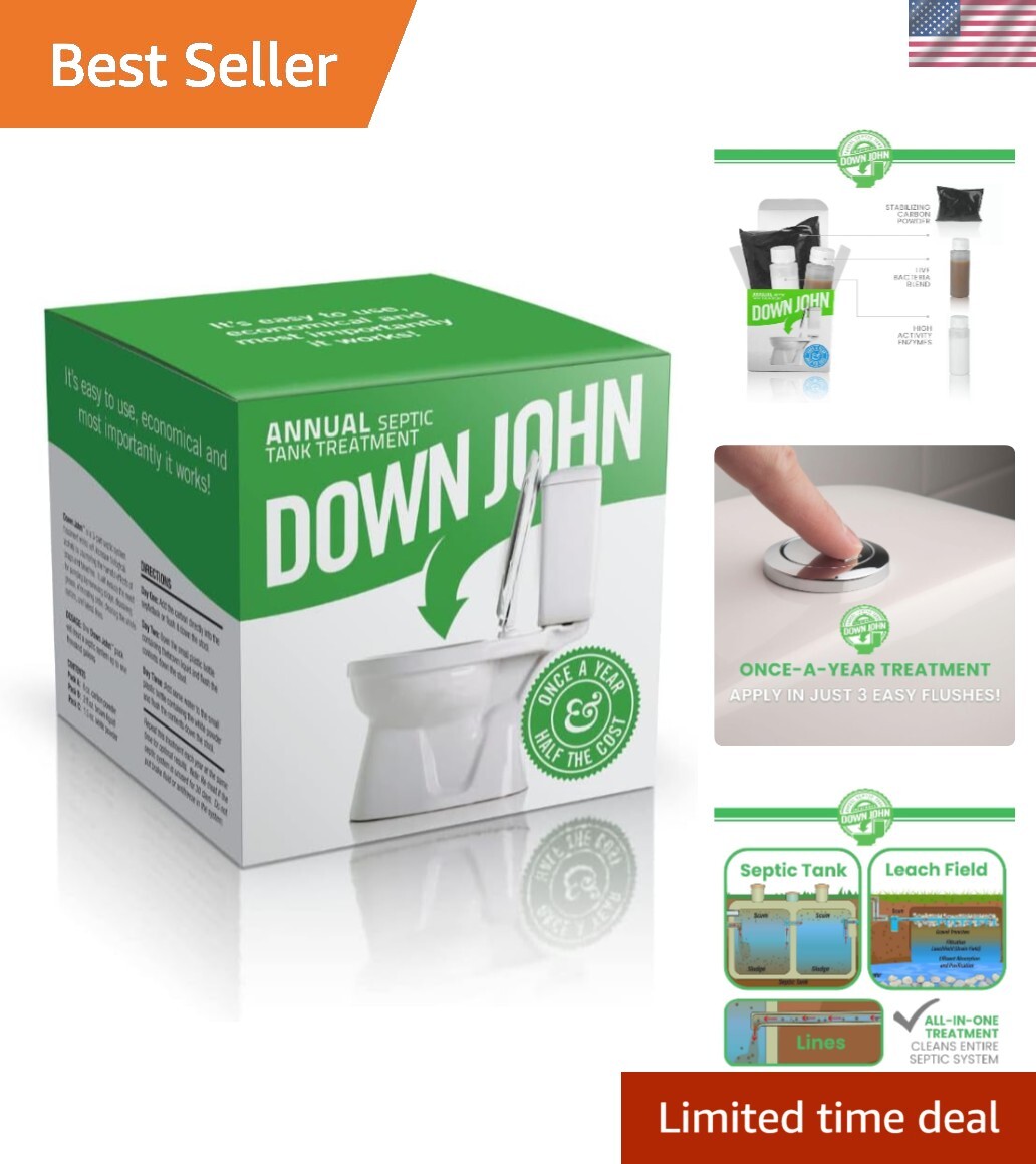 3-Part Concentrate Septic Tank Cleaner – Revives Systems and Neutralizes Odors