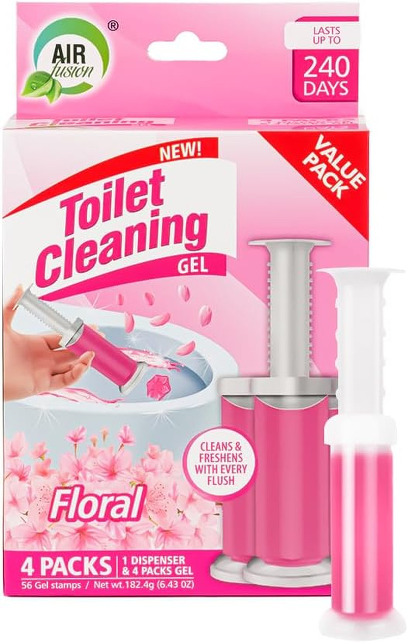 Toilet Cleaning Gel Stamp Floral Scent 4 Pack 56 Stamps Bowl Cleaner Freshener