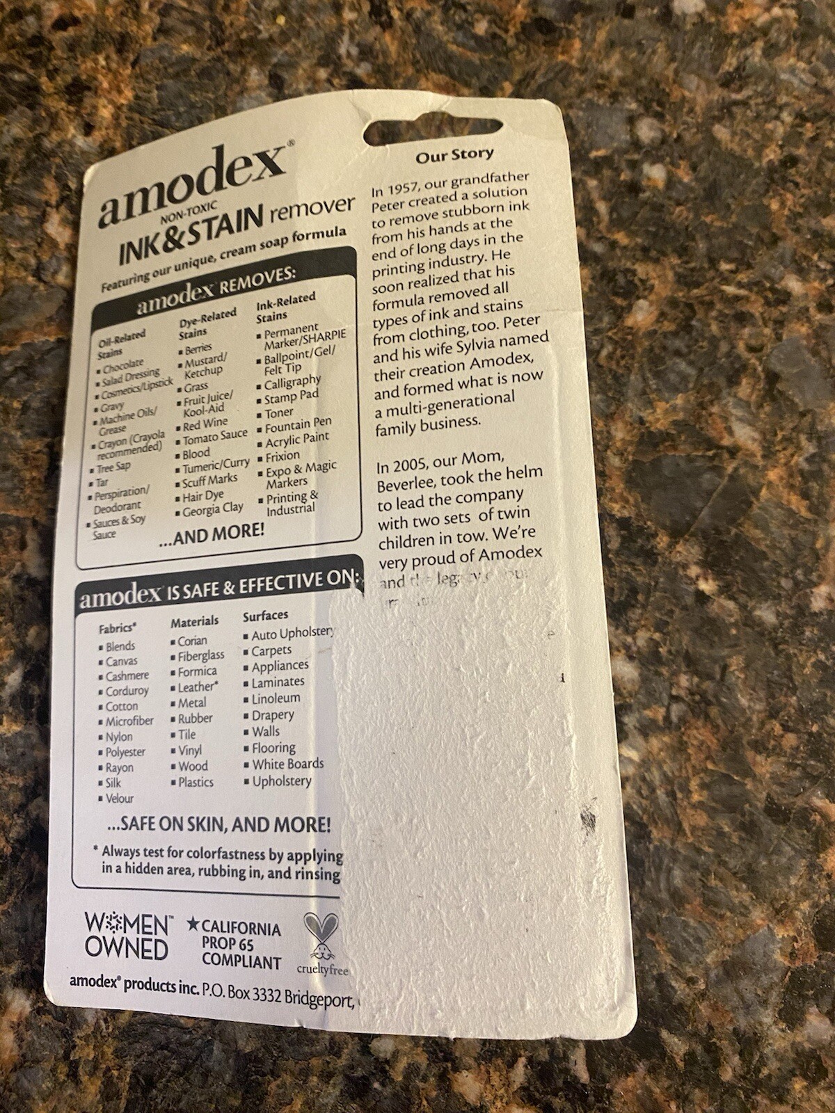 Amodex Ink and Stain Remover – Cleans Marker, Ink, Crayon, Pen, Food. Non-Toxic
