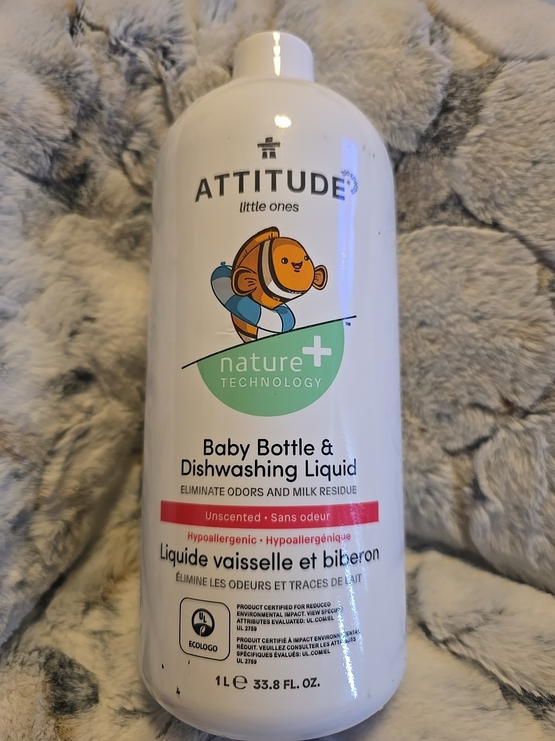 ATTITUDE NATURE TECHNOLOGY BABY BOTTLE & DISHWASHING LIQUID UNSCENTED 33.8 FL OZ