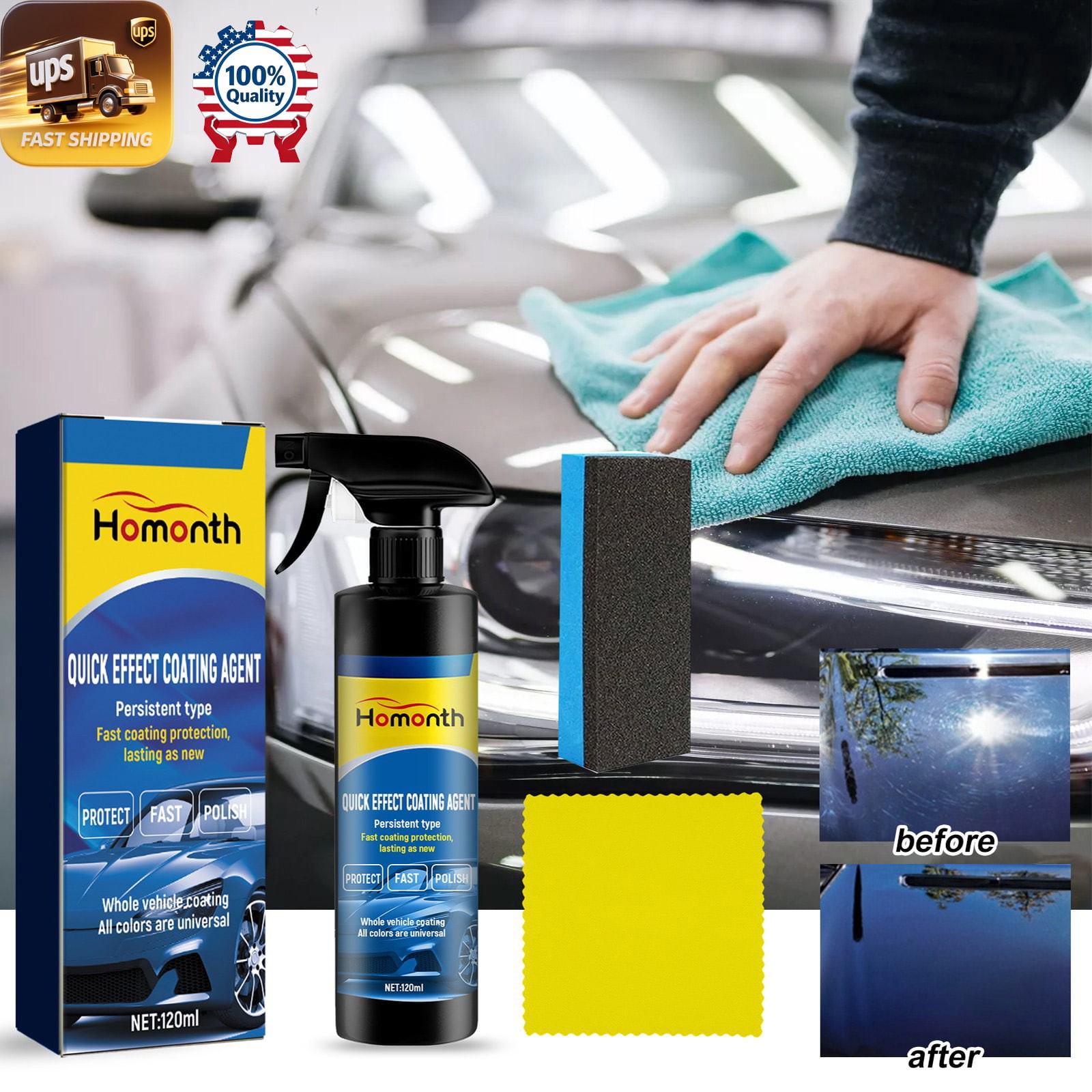 Coating Agent for Car Paint – Turn New Bright Multi Functional Cleaning 🧼