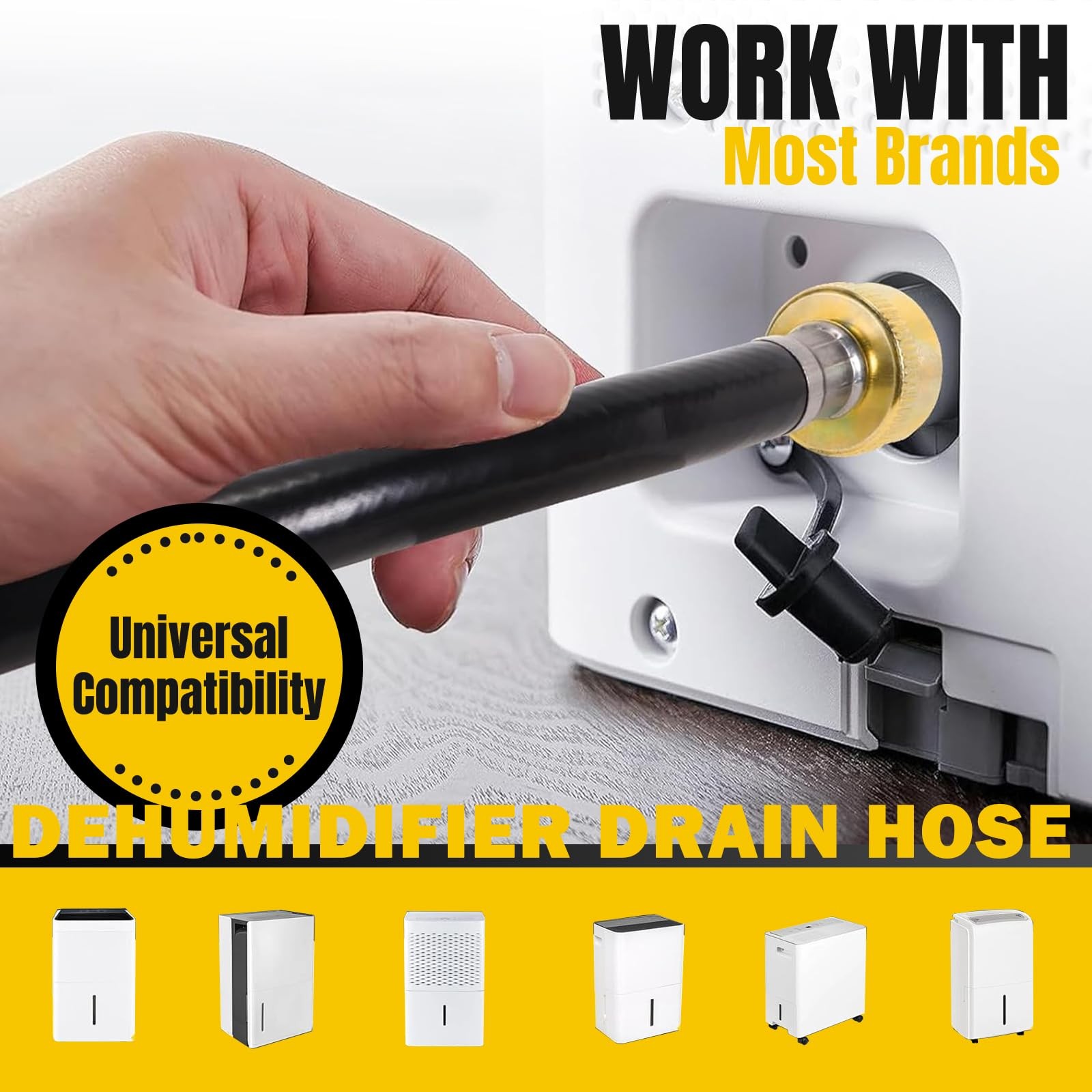 13FT Dehumidifier Drain Hose with 3/4 Inch FHT Leak-Proof and Rust-Resistant …