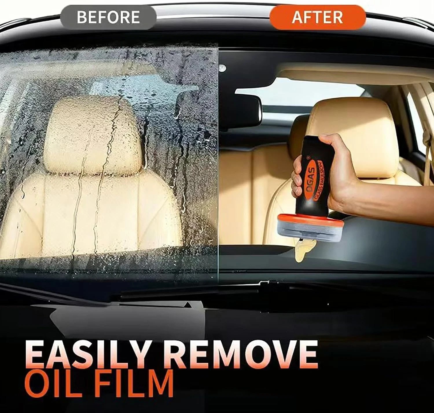 1/2/3pcs Glass Emulsion Cleaner,Handle Oil Film Remover,100ml w/ Brush Head