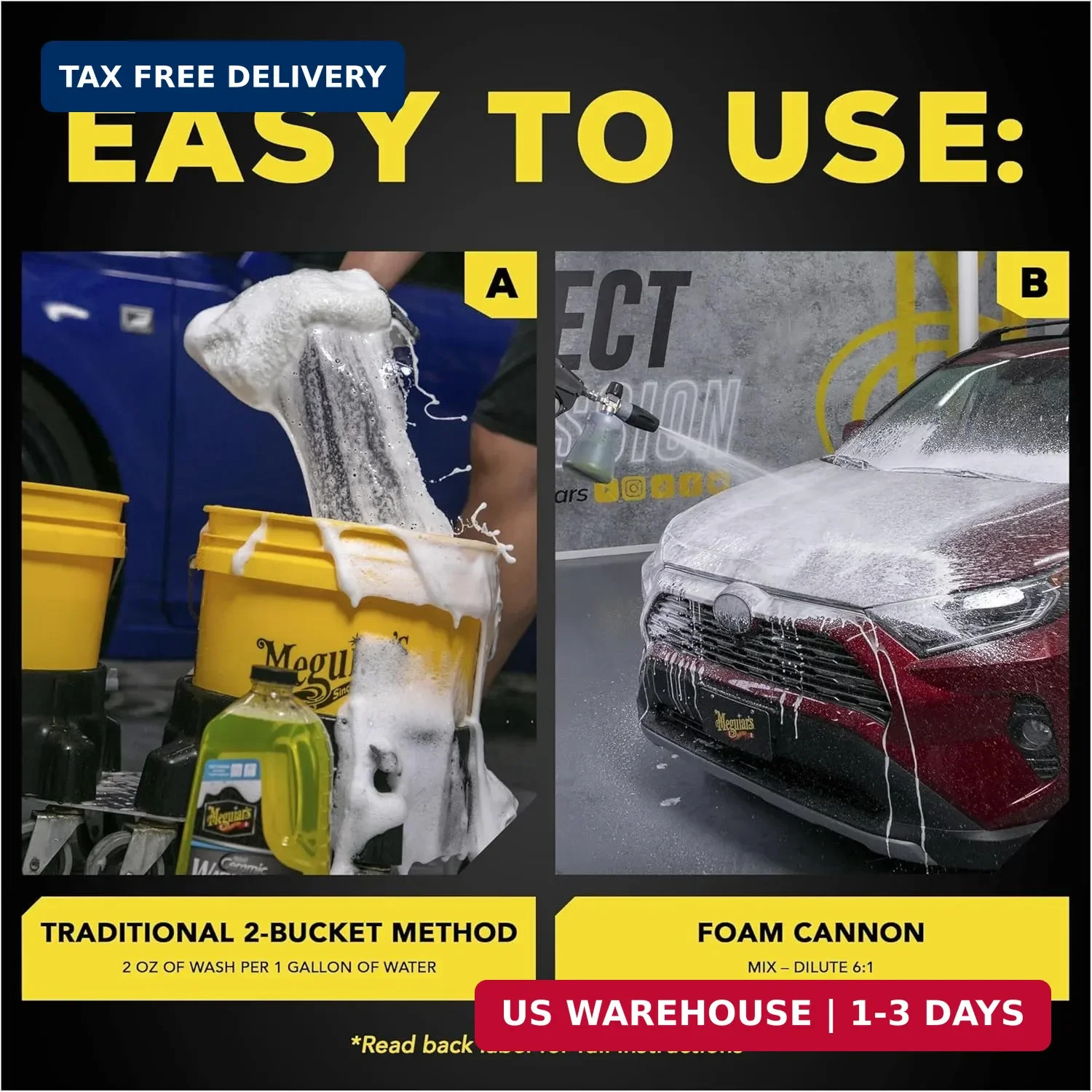 Meguiar’s Hybrid Ceramic Wash & Wax – Sophisticated Car Wash Gently Cleans and A