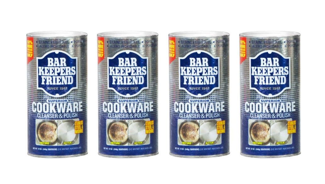 Bar Keepers Friend Cookware Cleanser 12 Oz Pack of 4 Kitchen Surface Cleaner